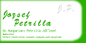 jozsef petrilla business card